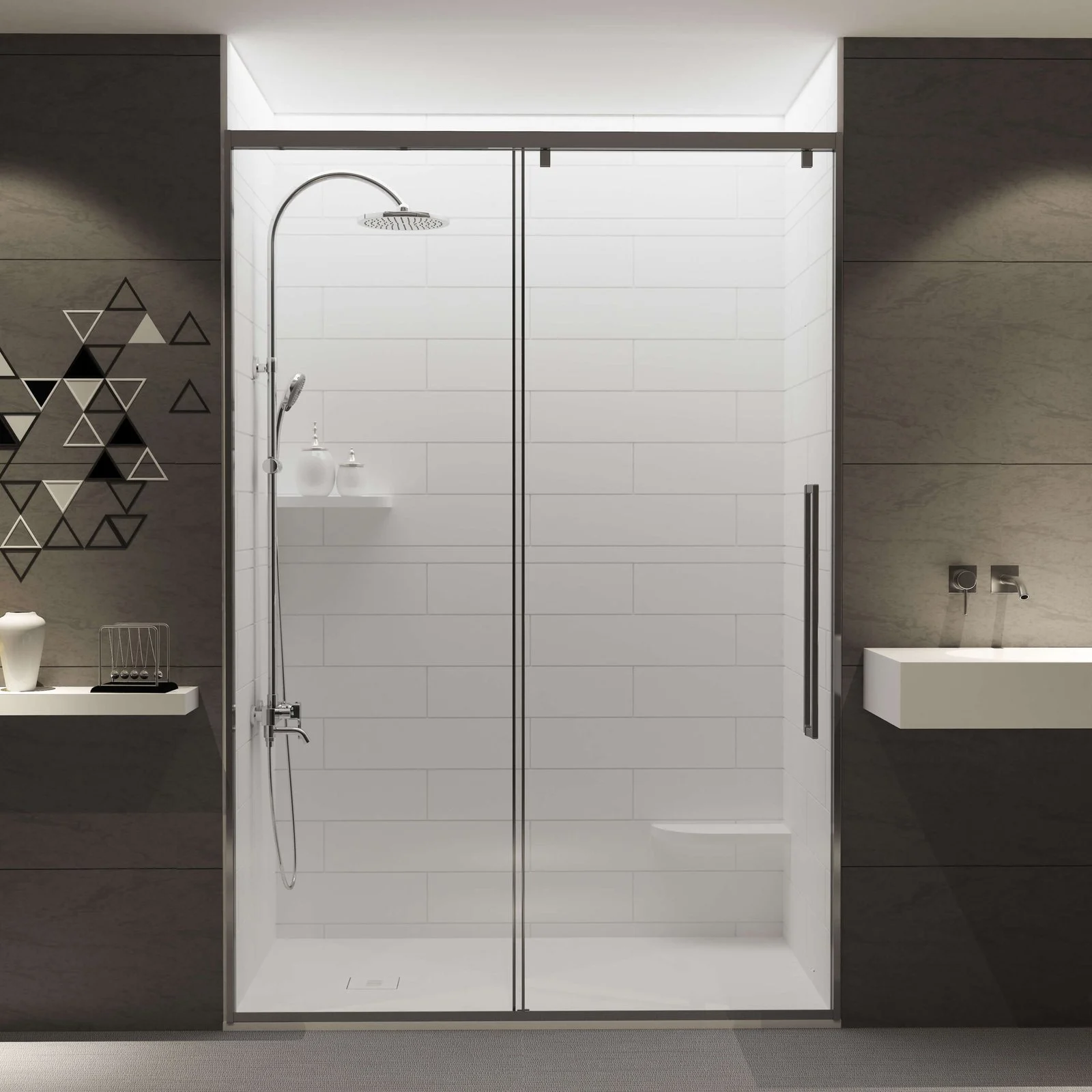 6*24″ Bordeaux AS14 Cultured Marble Bathroom Shower Wall Panel