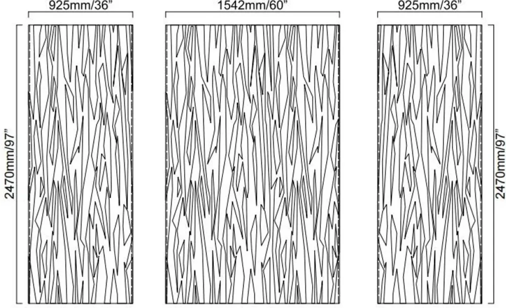 3D Vertical Wood Grain AS12 Cultured Marble Bathroom Shower Wall Panel
