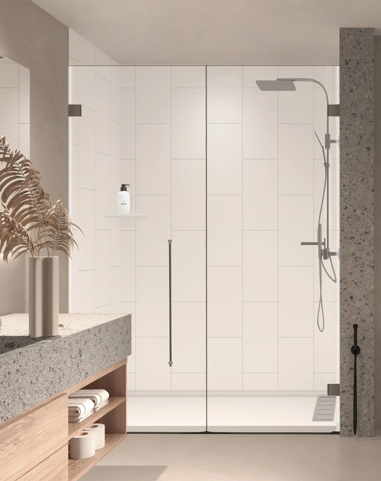 20*10″ Vertical Backsplash AS18 Cultured Marble Bathroom Shower Wall Panel