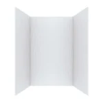 3D Vertical Wood Grain AS12 Cultured Marble Bathroom Shower Wall Panel