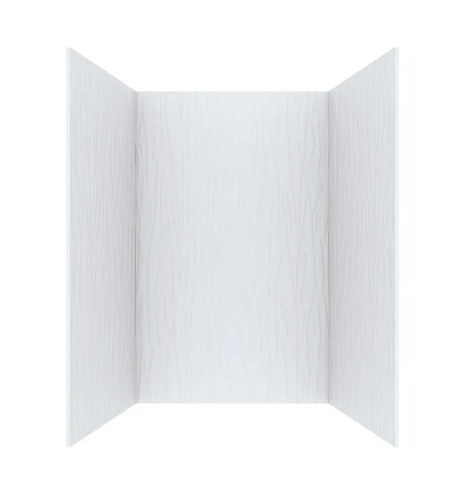 3D Vertical Wood Grain AS12 Cultured Marble Bathroom Shower Wall Panel